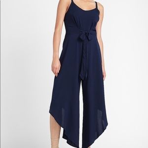 Express Asymmetrical Tie Front Jumpsuit XL NWT